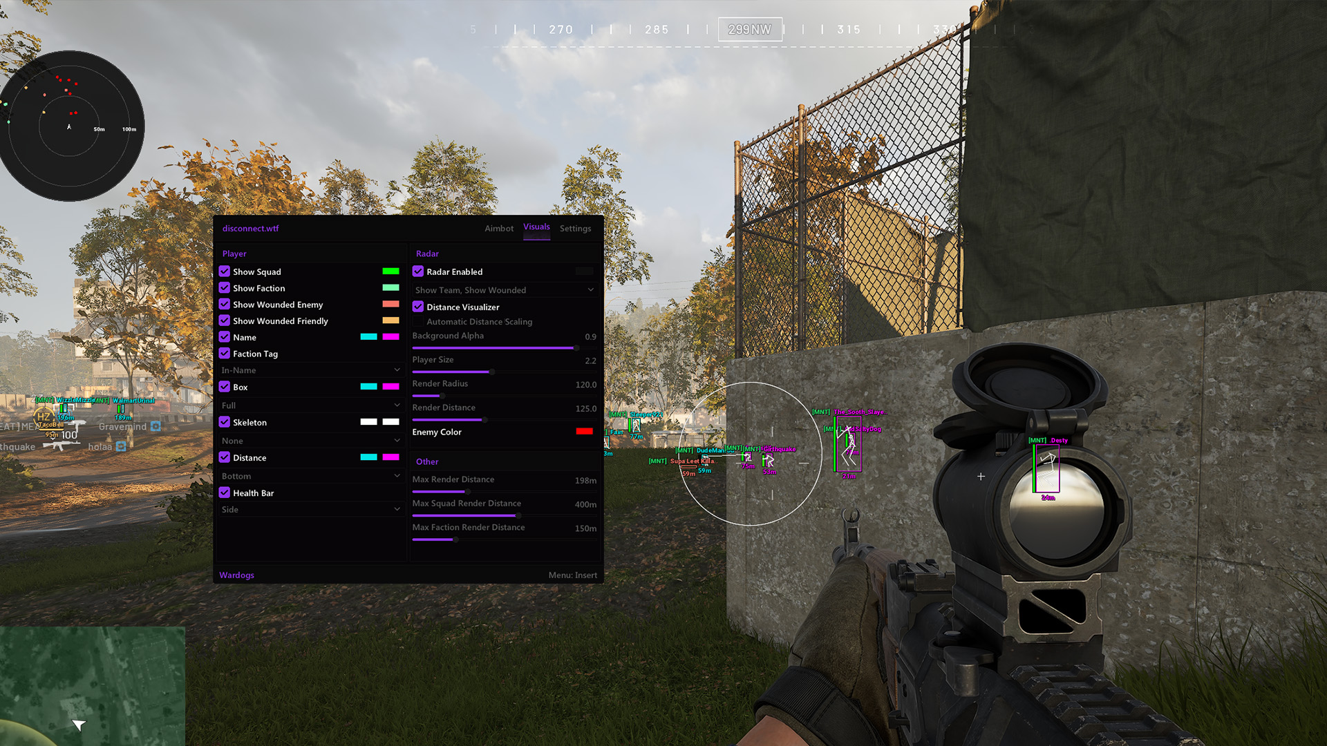Disconnect cheat menu shown on the Go Cheat product page